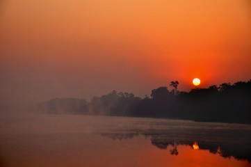 sunrise over lake
