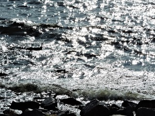 Sparkling waves of Baltic sea