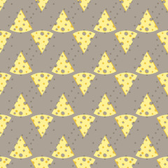 Cheese seamless pattern. Can be used in restaurant menu, cooking books and labels.
