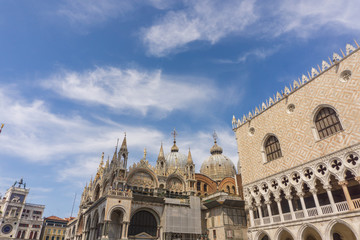 Fototapeta na wymiar Venice, Italy - August/ 27/ 2018 - Basilica of Saint Mark in Venice