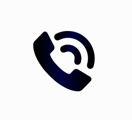 Handset web icon, call time. Flat vector icon for smartphone or web site.