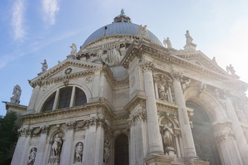 Fototapeta na wymiar Venice, Italy - August/ 27/ 2018 - Basilica of Santa Maria della Salute