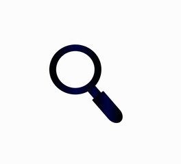 Magnifier web icon isolated. Internet search button for smartphone or website