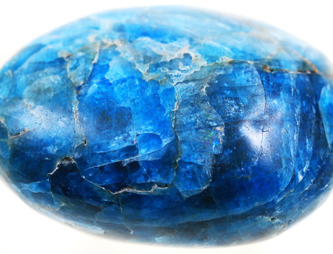 blue apatite mineral isolated