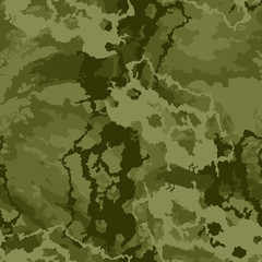 Forest camouflage of various shades of green colors