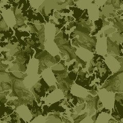 Forest camouflage of various shades of green colors