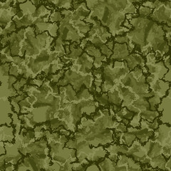 Forest camouflage of various shades of green colors