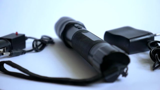 Electric shaker Completion. Shocker, self defense. Rotation, for advertising.