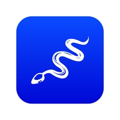 Fototapeta premium Tropical snake icon blue vector isolated on white background