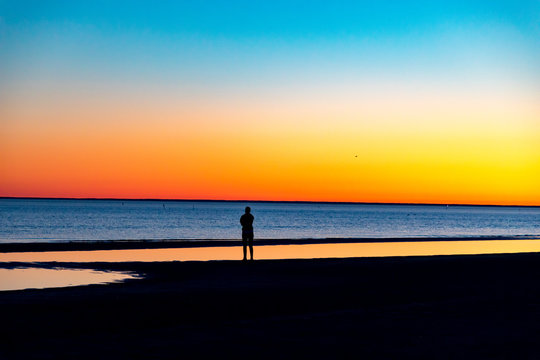 Sunset at Pärnu beach in spring © Peteris Zalitis