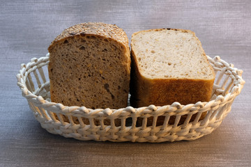 Homemade rye wheat bread baked