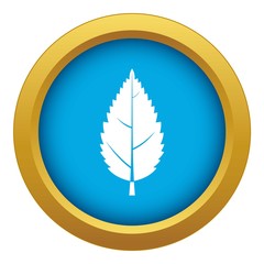 Hornbeam leaf icon blue vector isolated on white background for any design
