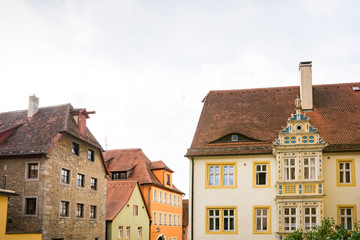 Fototapeta na wymiar colorful houses in Rothenburg ob der Tauber, Germany