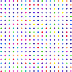 White background  with multicolored  points