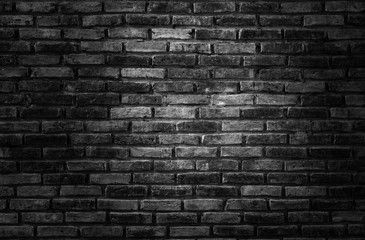 old black brick wall texture background