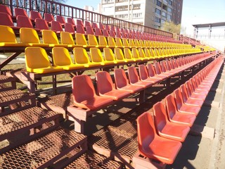 empty stadium seats view