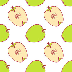 Fruit apple seamless pattern