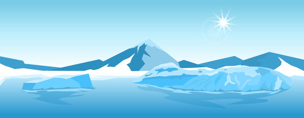 Vector Iceberg landscape