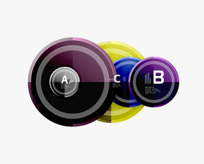 Colorful glossy circles background