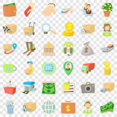 Business person icons set. Cartoon style of 36 business person vector icons for web for any design