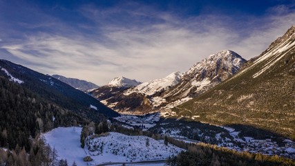Fototapeta premium Mountain valley near Bormio, Italy.