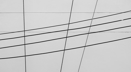 white wall with wire