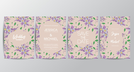 Floral invitation cards