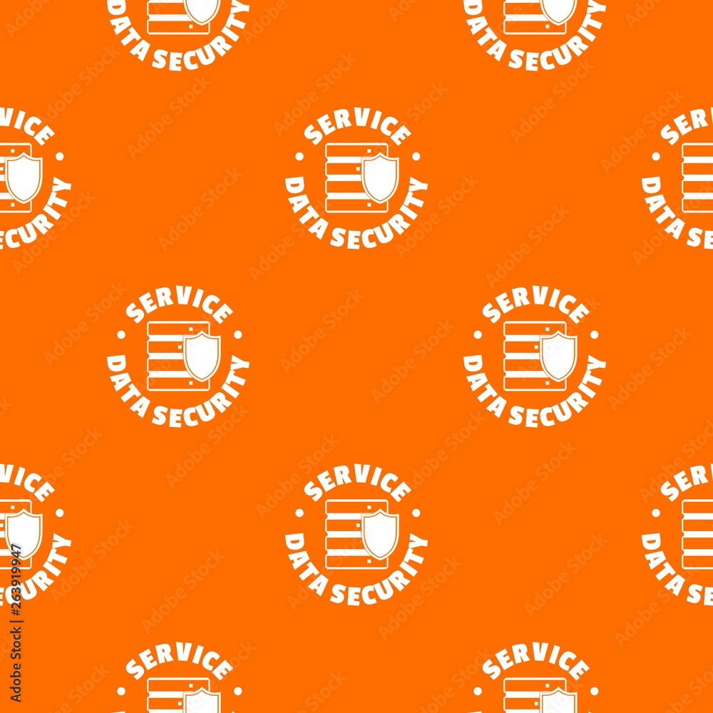 Poster service data security pattern vector orange for any web design best