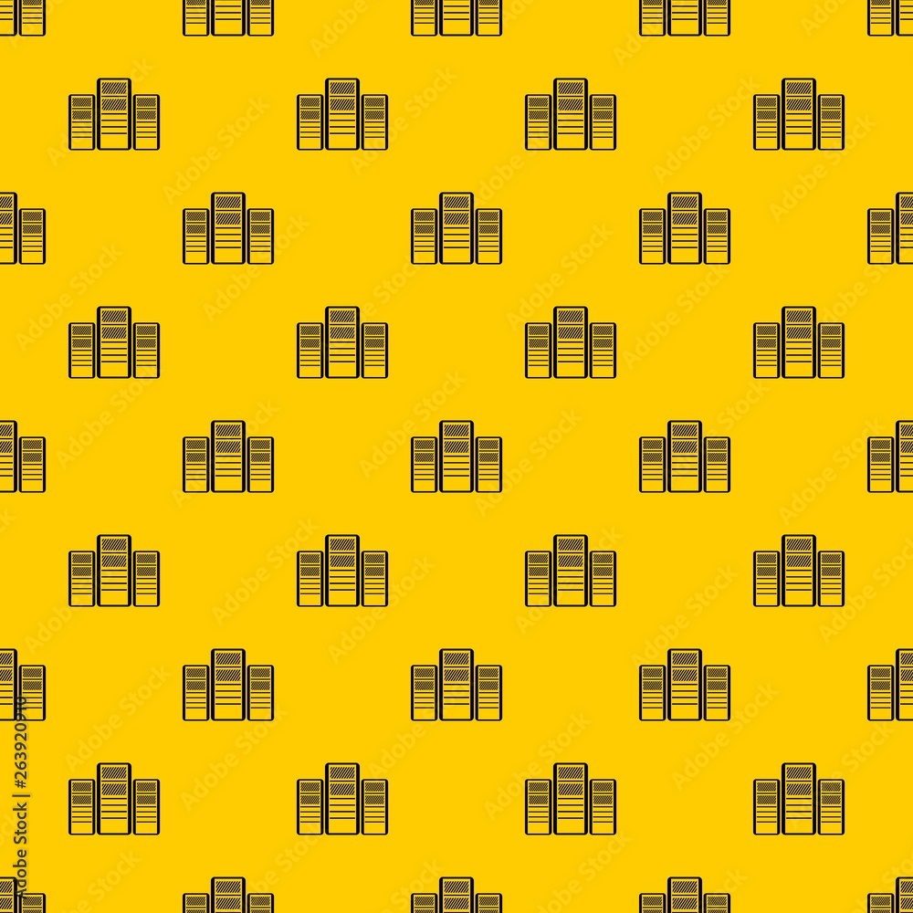 Poster database servers pattern seamless vector repeat geometric yellow for any design