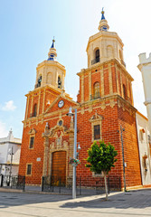 Fototapeta na wymiar Church of St Peter and St Paul (San Pedro y San Pablo) in San Fernando, province of Cadiz, Spain