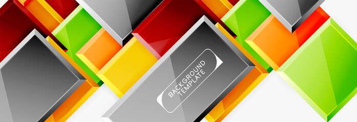 Abstract square composition for background, banner or logo