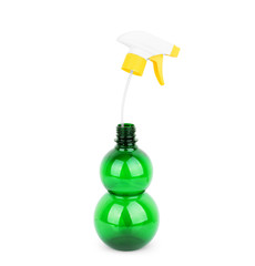 plastic spray bottle isolated on white background