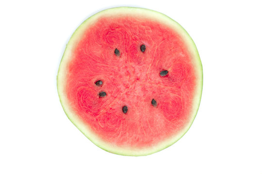 fresh watermelon on white background. sweet summer fruit.