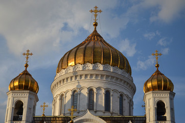 Fototapeta na wymiar Cúpula de una iglesia rusa (Moscú)