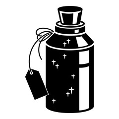 Bottle with liquid icon. Simple illustration of bottle with liquid vector icon for web design isolated on white background