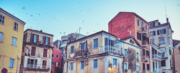 Beautiful old architecture in Corfu (Kerkyra), Greece