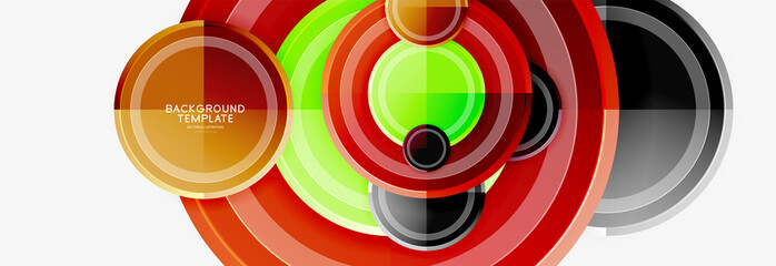 Obraz premium Circular pattern, abstract circles composition