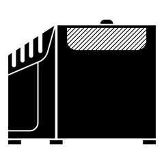 Large air conditioning icon. Simple illustration of large air conditioning vector icon for web design isolated on white background