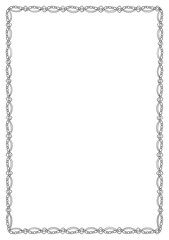 Frame for coloring. Black white.