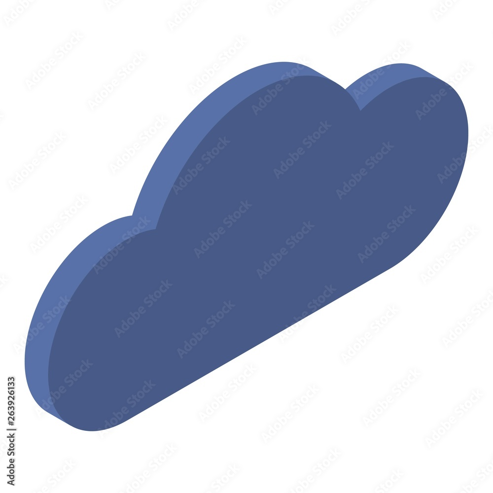 Poster upload cloud icon. isometric of upload cloud vector icon for web design isolated on white background