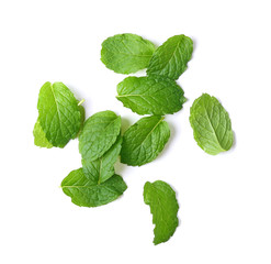 Mint leaves isolated on white background © pairoj