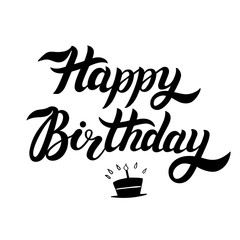Happy birthday. Hand drawn lettering