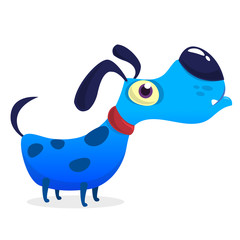 Cartoon funny and cute dog illustration