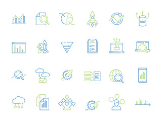 Business analysis icon. Manager strategy diagram graphics of risque financial research strategy data analyzer. Illustration of business strategy diagram analysis, data report