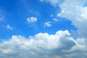 White Clouds with Beautiful Blue Sky Background.
