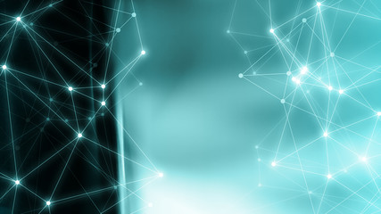 Technology digital tech backgrounds with copy space. Abstract dots background round shapes connections illustration