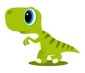 Vector funny cartoon baby Dinosaur. 