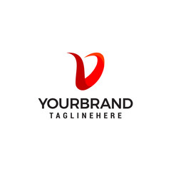 Fototapeta premium Letter V modern logo design concept template vector