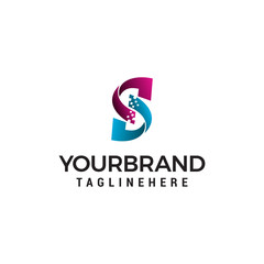 Letter S pixel logo design concept template vector