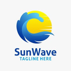 Ocean wave logo design